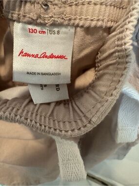 Hanna Andersson Light Beige Drawstring Kids Shorts